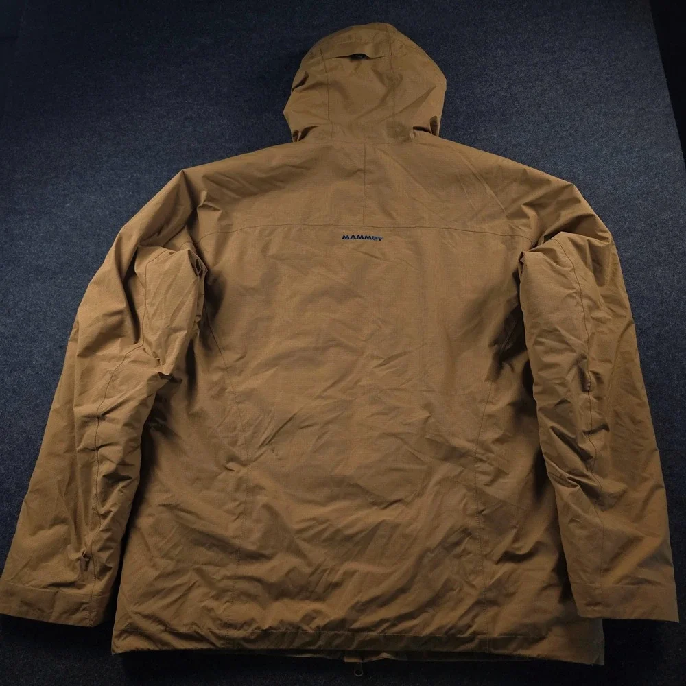 Mammut Brown Hooded Jacket DRYtechnology Ajungilak Gorpcore Hiking 1010 Mens XXL